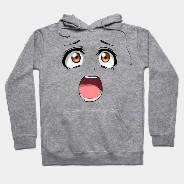 Anime face Hoodie by Qwerty